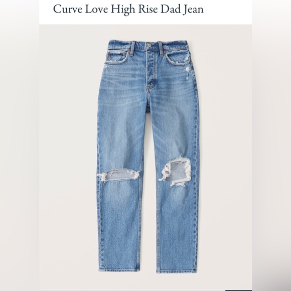 Abercrombie Curve Love High Rise Dad Jeans - Picture 3 of 5